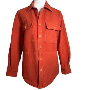J.Crew Mens Heavyweight Chamois Workshirt Shacket S Flannel Rugged Cabincore